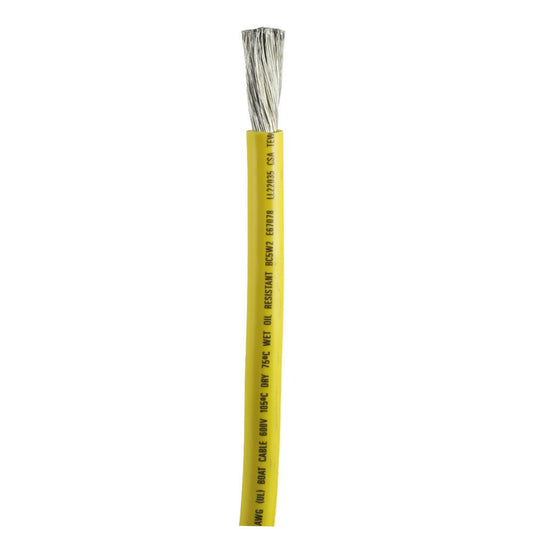 Ancor Yellow 1/0 AWG Battery Cable - Sold By The Foot - Marine Parts OnlyElectricalAncor