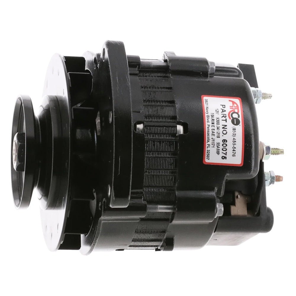 ARCO Marine Premium Replacement Universal Alternator w/Single Groove Pulley - 12V 55A - Marine Parts OnlyElectricalARCO Marine