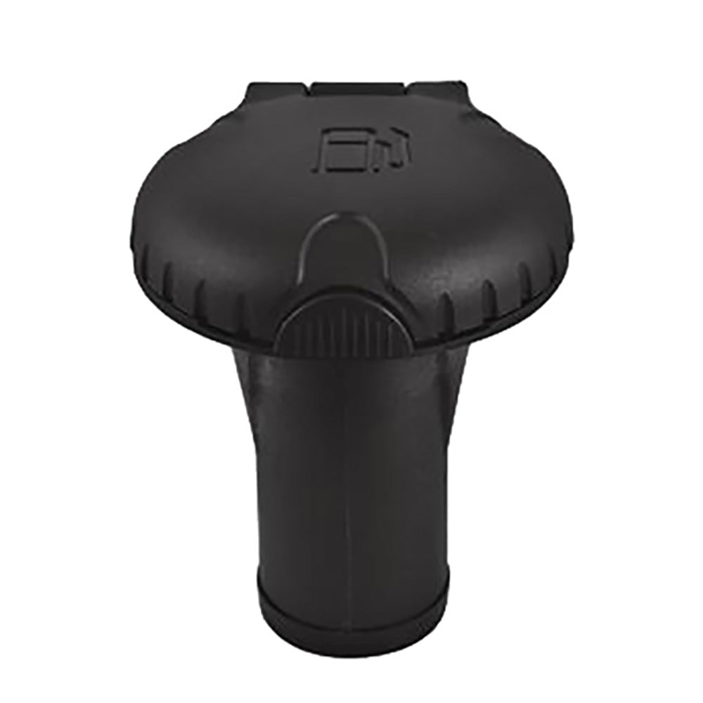 Attwood Deck Fills f/Pressure Relief Systems - Straight Body - Scalloped Black Plastic Cap - Marine Parts OnlyMarine HardwareAttwood Marine