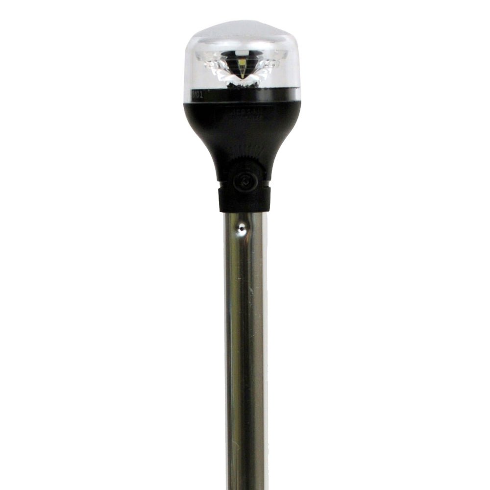 Attwood LightArmor All - Around Light - 12" Aluminum Pole - Black Vertical Composite Base w/Adapter - Marine Parts OnlyLightingAttwood Marine