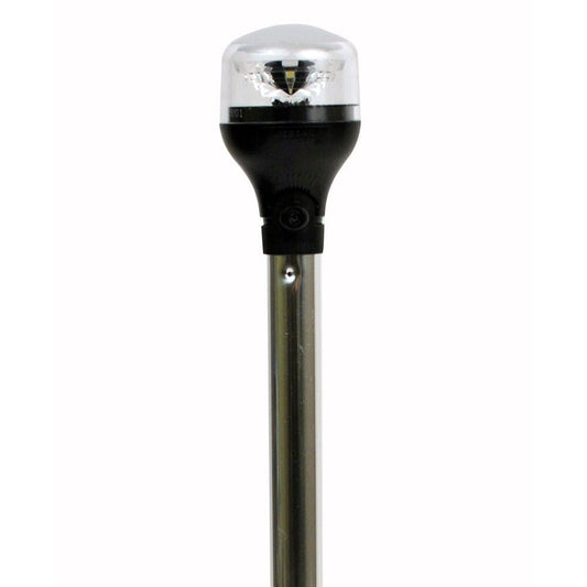 Attwood LightArmor All - Around Light - 20" Aluminum Pole - Black Vertical Composite Base w/Adapter - Marine Parts OnlyLightingAttwood Marine