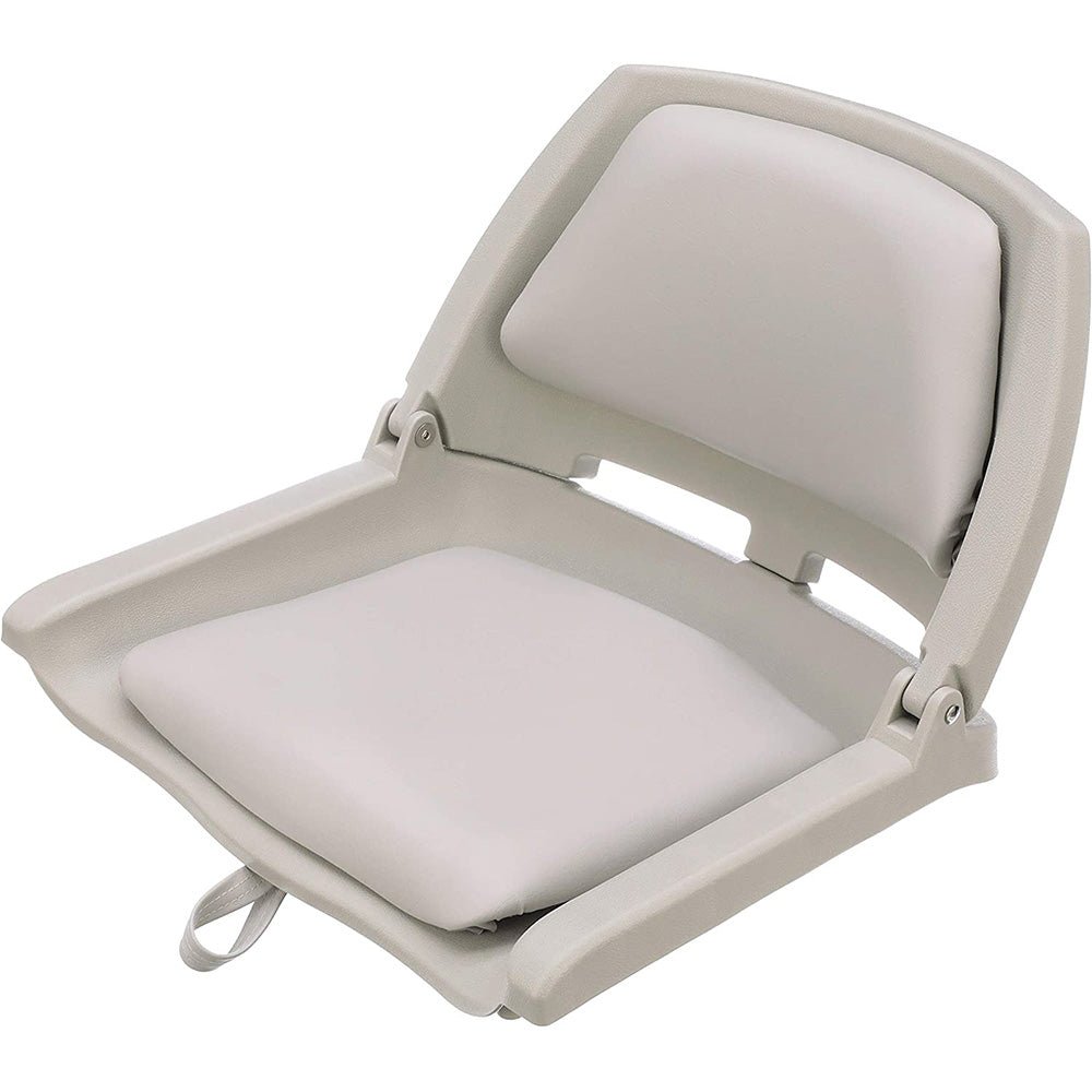 Grey Padded Flip Seat for Boats by Attwood Swivl - Eze - Marine Parts OnlyBoat OutfittingAttwood Marine