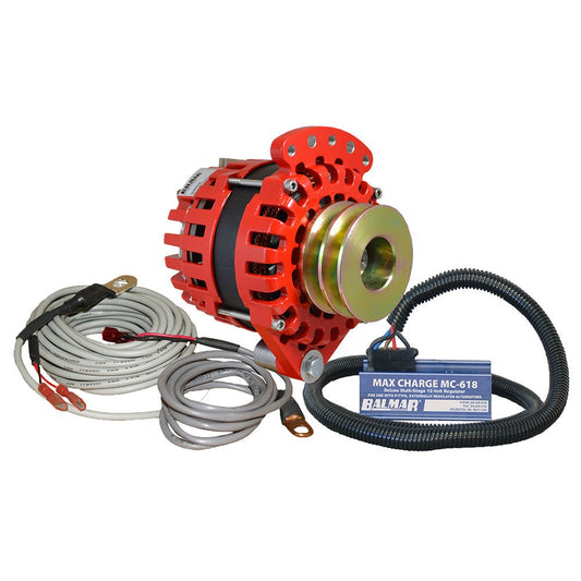 Balmar Alternator 1 - 2" Single Foot Dual V Pulley Regulator &amp; Temp Sensor - 170A Kit - 12V - Marine Parts OnlyElectricalBalmar