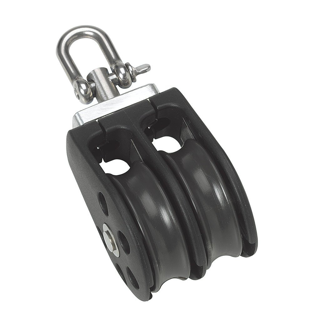 Barton Marine Size 3 45mm Plain Bearing Pulley Block Double w/Swivel - Marine Parts OnlySailingBarton Marine