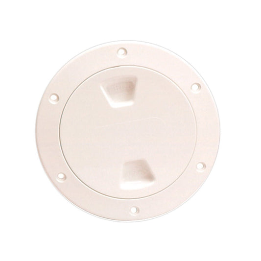 Beckson 4" Smooth Center Screw - Out Deck Plate - Beige - Marine Parts OnlyMarine HardwareBeckson Marine