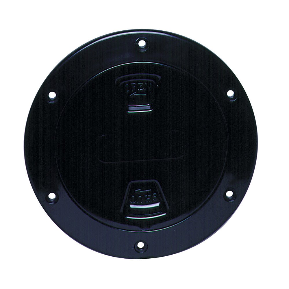 Beckson 4" Smooth Center Screw - Out Deck Plate - Black - Marine Parts OnlyMarine HardwareBeckson Marine