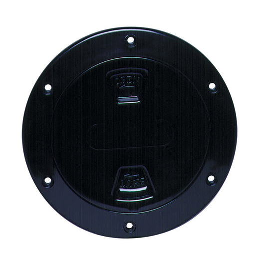 Beckson 4" Smooth Center Screw - Out Deck Plate - Black - Marine Parts OnlyMarine HardwareBeckson Marine