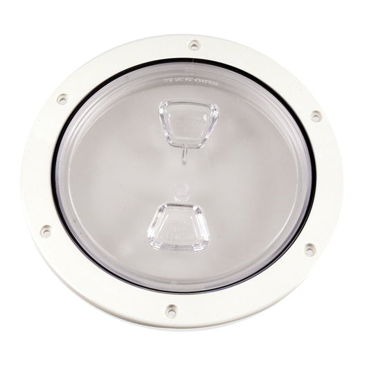Beckson 6" Clear Center Screw Out Deck Plate - White - Marine Parts OnlyMarine HardwareBeckson Marine