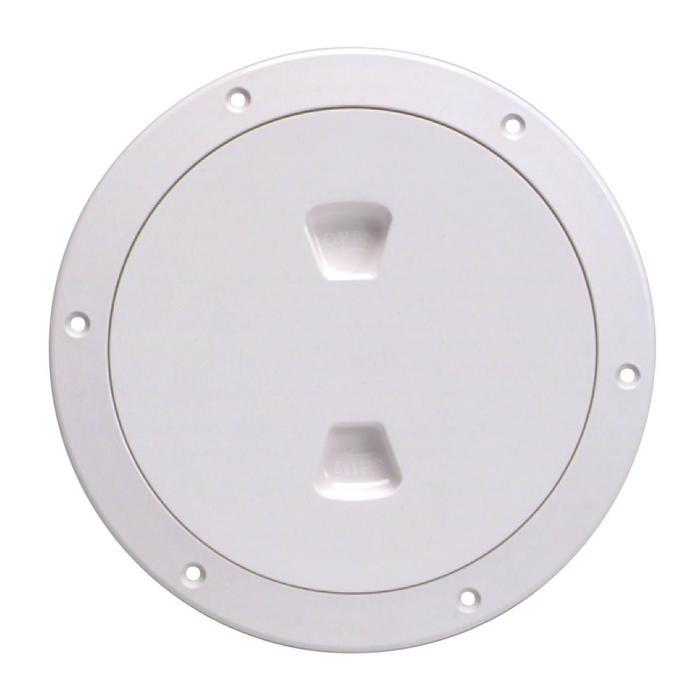 Beckson 6" Smooth Center Screw - Out Deck Plate - White - Marine Parts OnlyMarine HardwareBeckson Marine