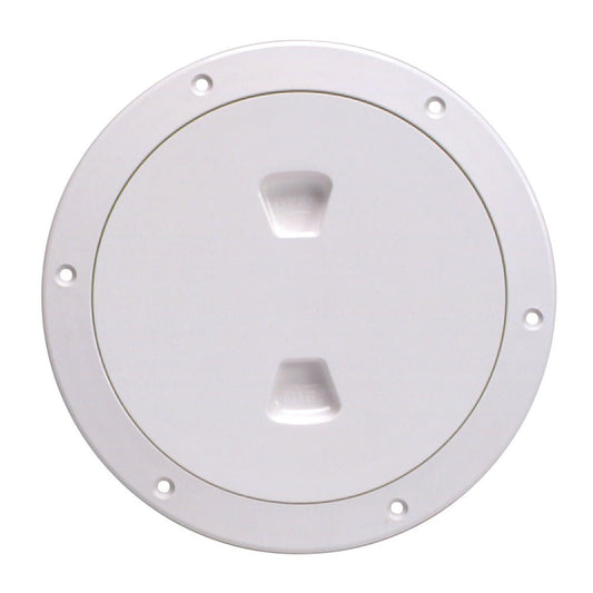 Beckson 6" Smooth Center Screw - Out Deck Plate - White - Marine Parts OnlyMarine HardwareBeckson Marine