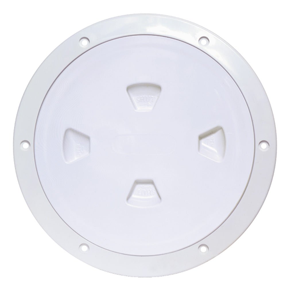 Beckson 8" Smooth Center Screw - Out Deck Plate - White - Marine Parts OnlyMarine HardwareBeckson Marine