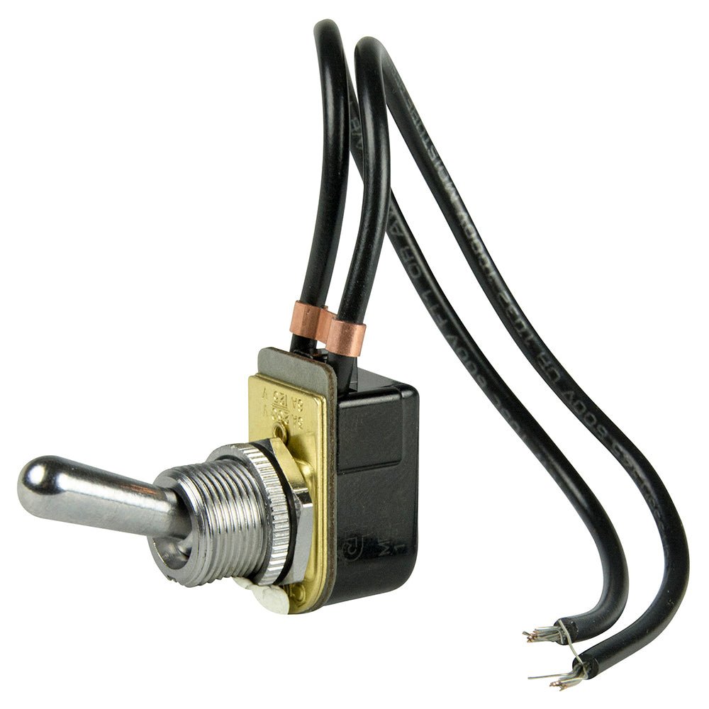 BEP SPST Chrome Plated Toggle Switch Wire Leads - ON/OFF - Marine Parts OnlyElectricalBEP Marine