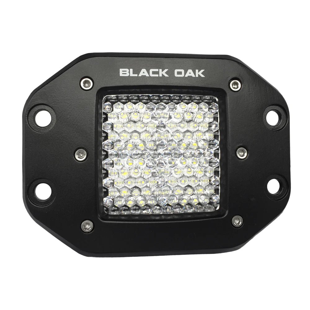 Black Oak 2" Flush Mount LED Pod Light - Flood Optics - Black Housing - Pro Series 3.0 - Marine Parts OnlyLightingBlack Oak LED