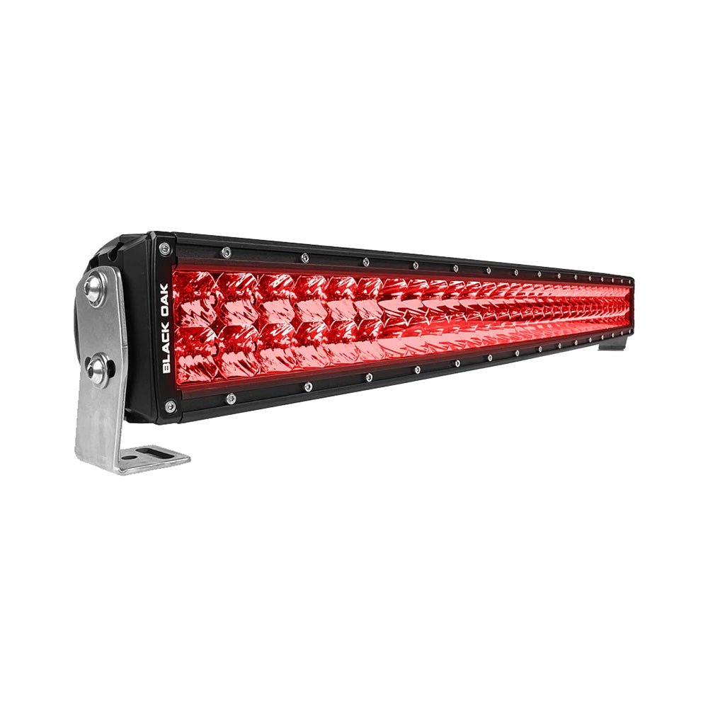 Black Oak 30" Curved Double Row Red LED Predator Hunting Light Bar - Combo Optics - Black Housing - Pro Series 3.0 - Marine Parts OnlyLightingBlack Oak LED