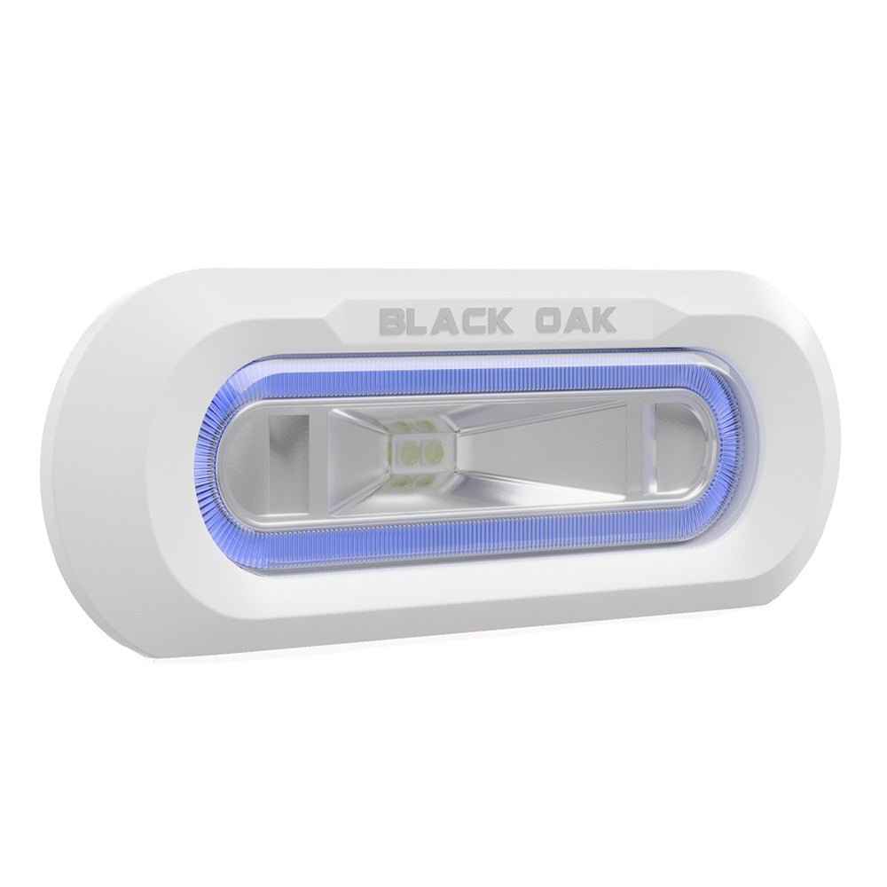 Black Oak Low Pro&trade; Marine Spreader Light - Flush Mount - White Housing - Blue LED - Marine Parts OnlyLightingBlack Oak LED
