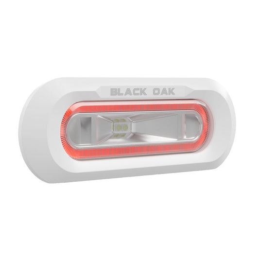 Black Oak Low Pro&trade; Marine Spreader Light - Flush Mount - White Housing - Red LED - Marine Parts OnlyLightingBlack Oak LED