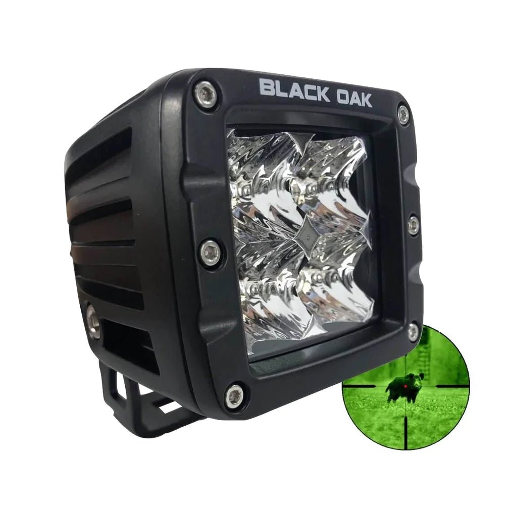 Black Oak Pro Series 3.0 2" 940nm Infrared Pod Light - Flood Optics - Black Housing - Marine Parts OnlyLightingBlack Oak LED