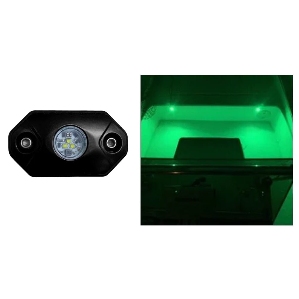 Black Oak Rock Accent Light - Green - Black Housing - Marine Parts OnlyLightingBlack Oak LED
