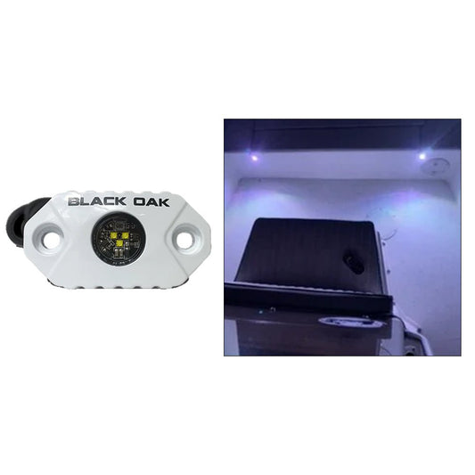 Black Oak Rock Accent Light - White LEDs - White Housing - Marine Parts OnlyLightingBlack Oak LED