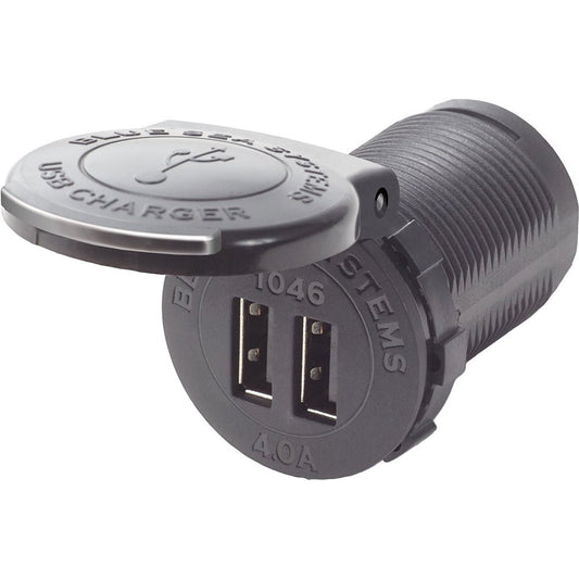 Blue Sea 1046 48V Dual USB Charger Socket Mount - Marine Parts OnlyElectricalBlue Sea Systems