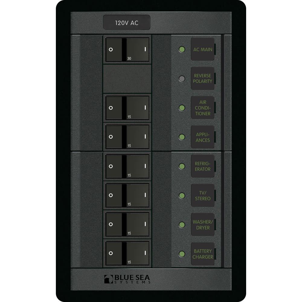 Blue Sea 1202 120V AC Main + 6 Positions - Vertical - Marine Parts OnlyElectricalBlue Sea Systems
