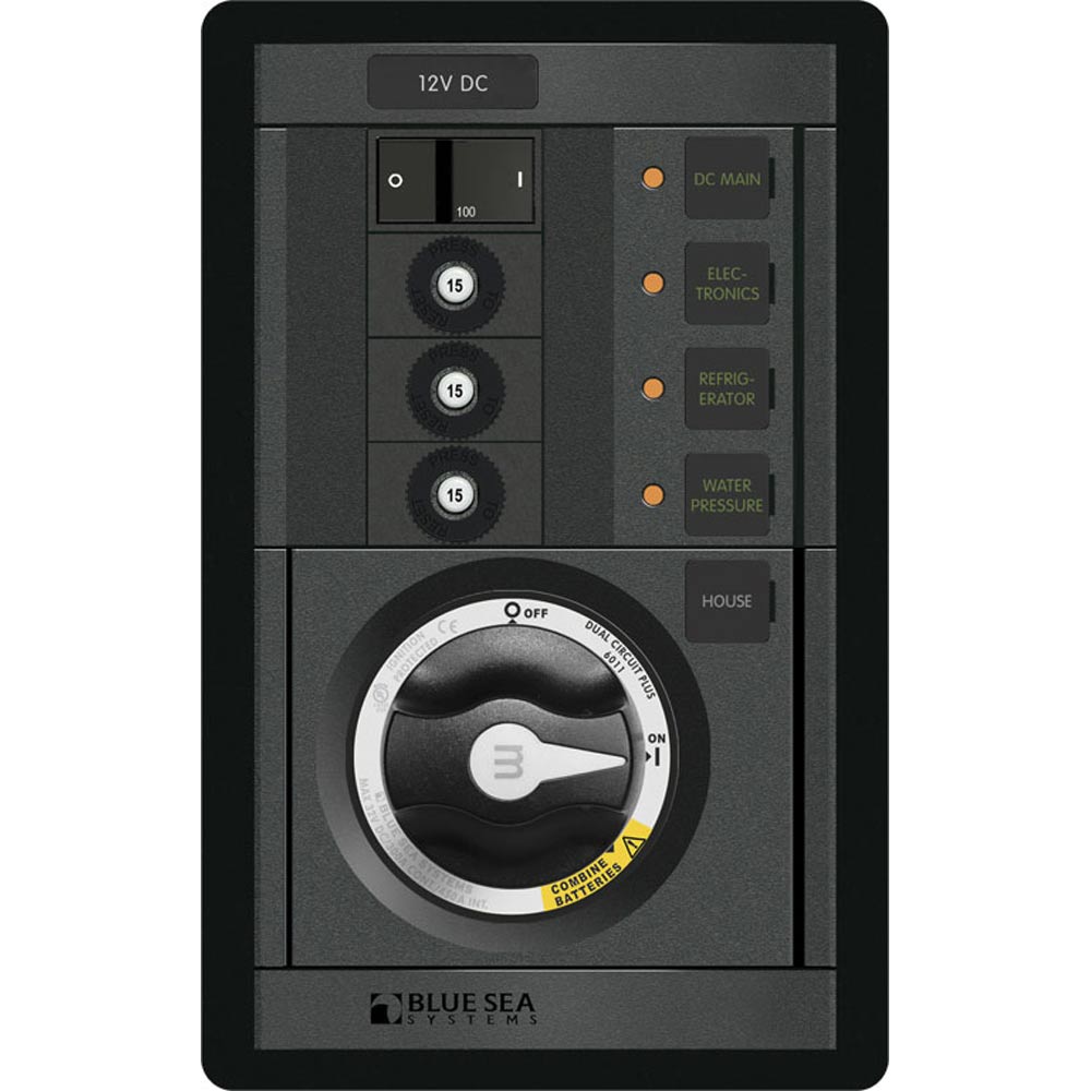 Blue Sea 1408 M - Series Dual Circuit Plus&153;, Main + 3 Positions CLB Vertical - Marine Parts OnlyElectricalBlue Sea Systems