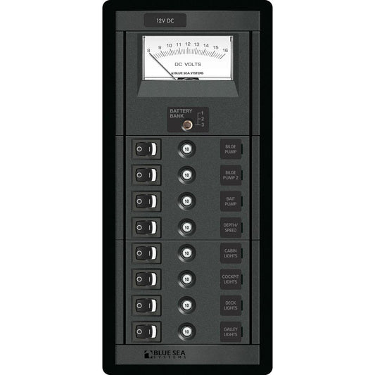 Blue Sea 1463 8 Position Switch CLB + Meter Vertical - Marine Parts OnlyElectricalBlue Sea Systems