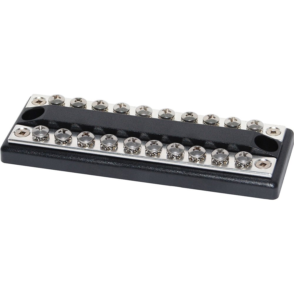 Blue Sea 2702 DualBus 100AMP Common BusBar 10 x 8 - 32 Screw Terminal - Marine Parts OnlyElectricalBlue Sea Systems