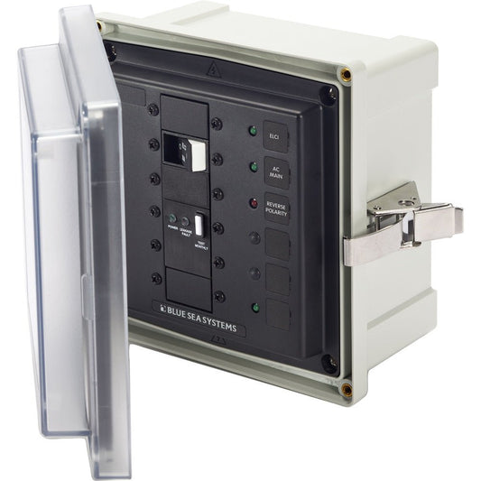 Blue Sea 3119 SMS Surface Mount System Panel Enclosure - 120/240V AC / 50A ELCI Main - 1 Blank Circuit Position - Marine Parts OnlyElectricalBlue Sea Systems