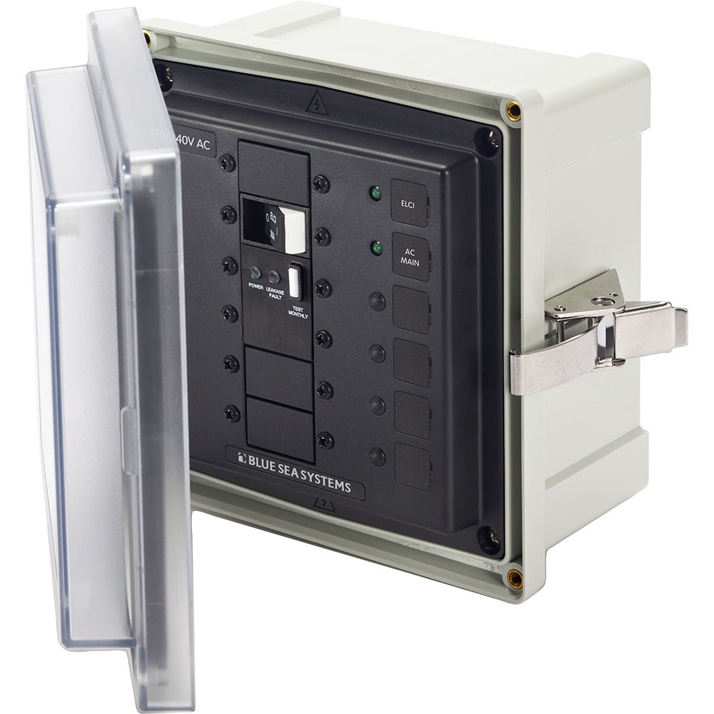 Blue Sea 3120 - SMS Panel Enclosure w/ELCI Main (50A) and 2 Blanks - 240V - Marine Parts OnlyElectricalBlue Sea Systems