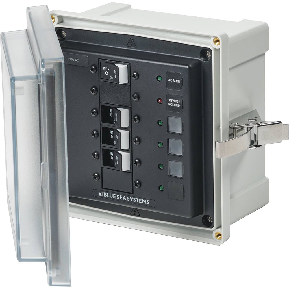 Blue Sea 3130 - SMS Panel Enclosure w/Main &amp; 3 Branch (15A) - 120V AC - Marine Parts OnlyElectricalBlue Sea Systems