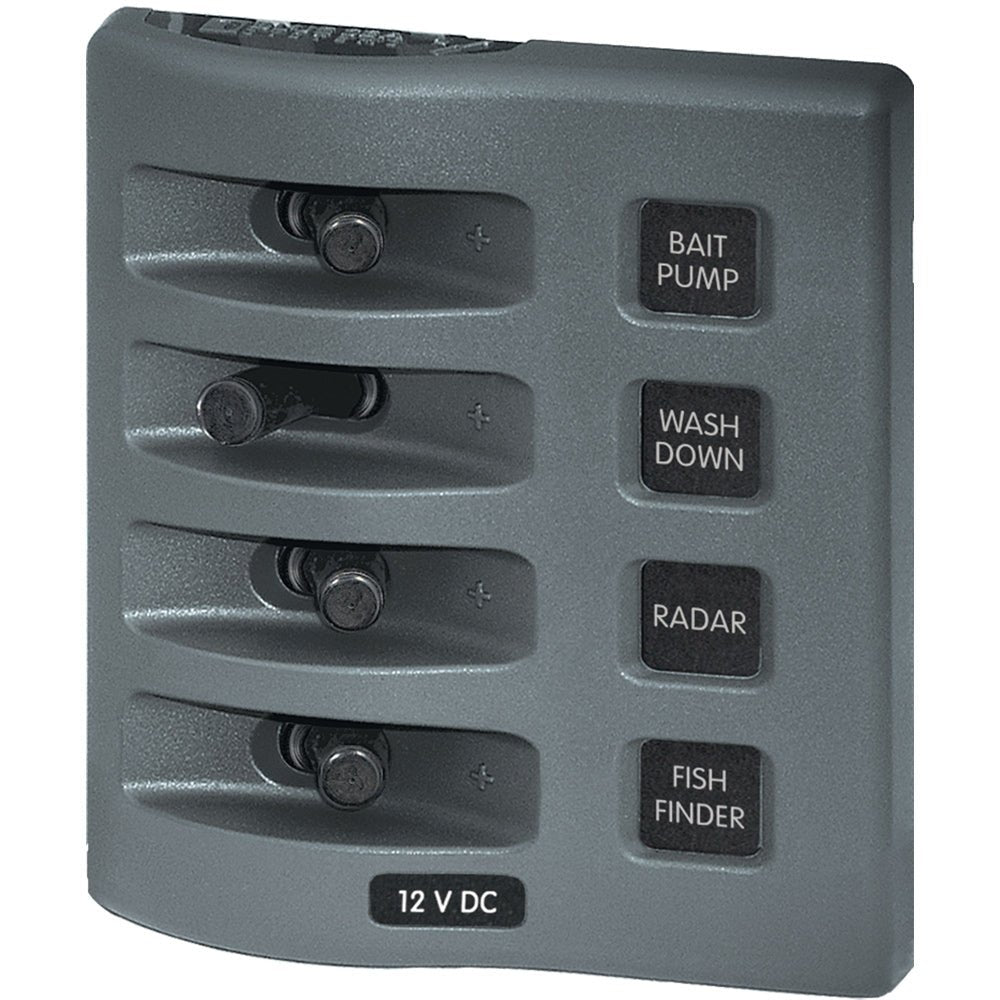 Blue Sea 4305 WeatherDeck&reg; 12V DC Waterproof Switch Panel - 4 Posistion - Marine Parts OnlyElectricalBlue Sea Systems