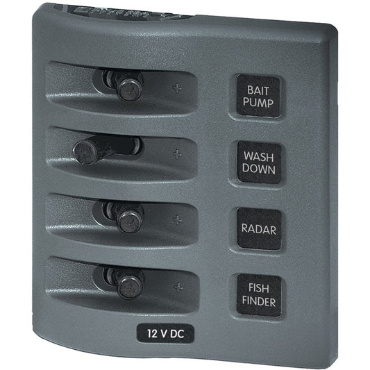 Blue Sea 4305 WeatherDeck&reg; 12V DC Waterproof Switch Panel - 4 Posistion - Marine Parts OnlyElectricalBlue Sea Systems