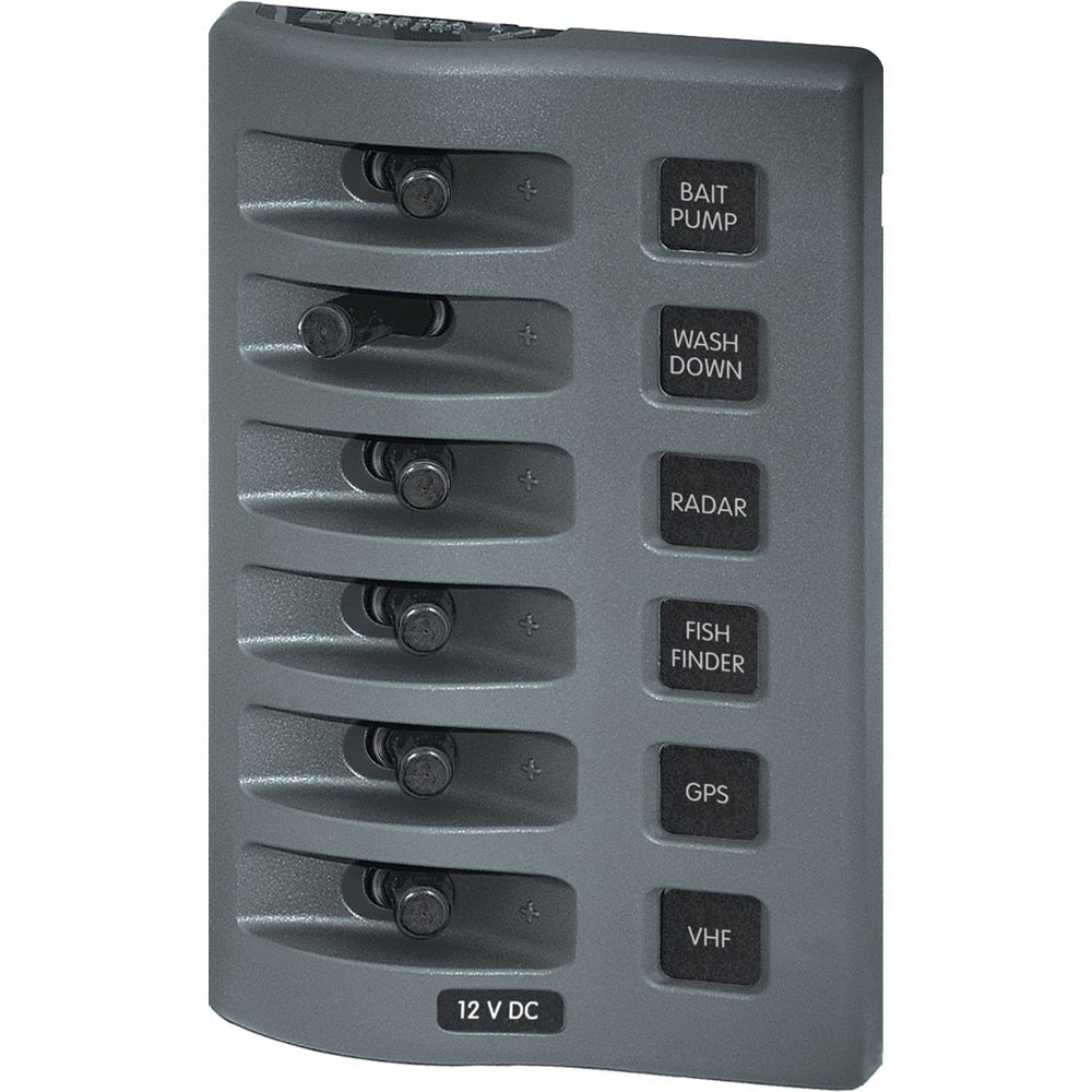 Blue Sea 4307 WeatherDeck&reg; 12V DC Waterproof Switch Panel - 6 Position - Marine Parts OnlyElectricalBlue Sea Systems