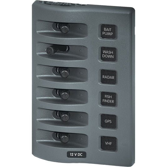 Blue Sea 4307 WeatherDeck&reg; 12V DC Waterproof Switch Panel - 6 Position - Marine Parts OnlyElectricalBlue Sea Systems
