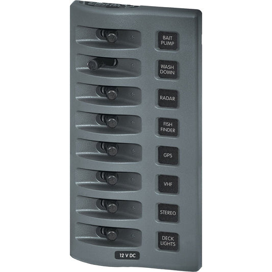 Blue Sea 4309 WeatherDeck&reg; 12V DC Waterproof Switch Panel - 8 Position - Marine Parts OnlyElectricalBlue Sea Systems