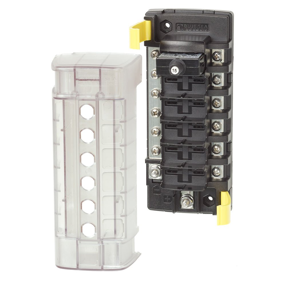 Blue Sea 5052 ST CLB Circuit Breaker Block - 6 Position w/Negative Bus - Marine Parts OnlyElectricalBlue Sea Systems