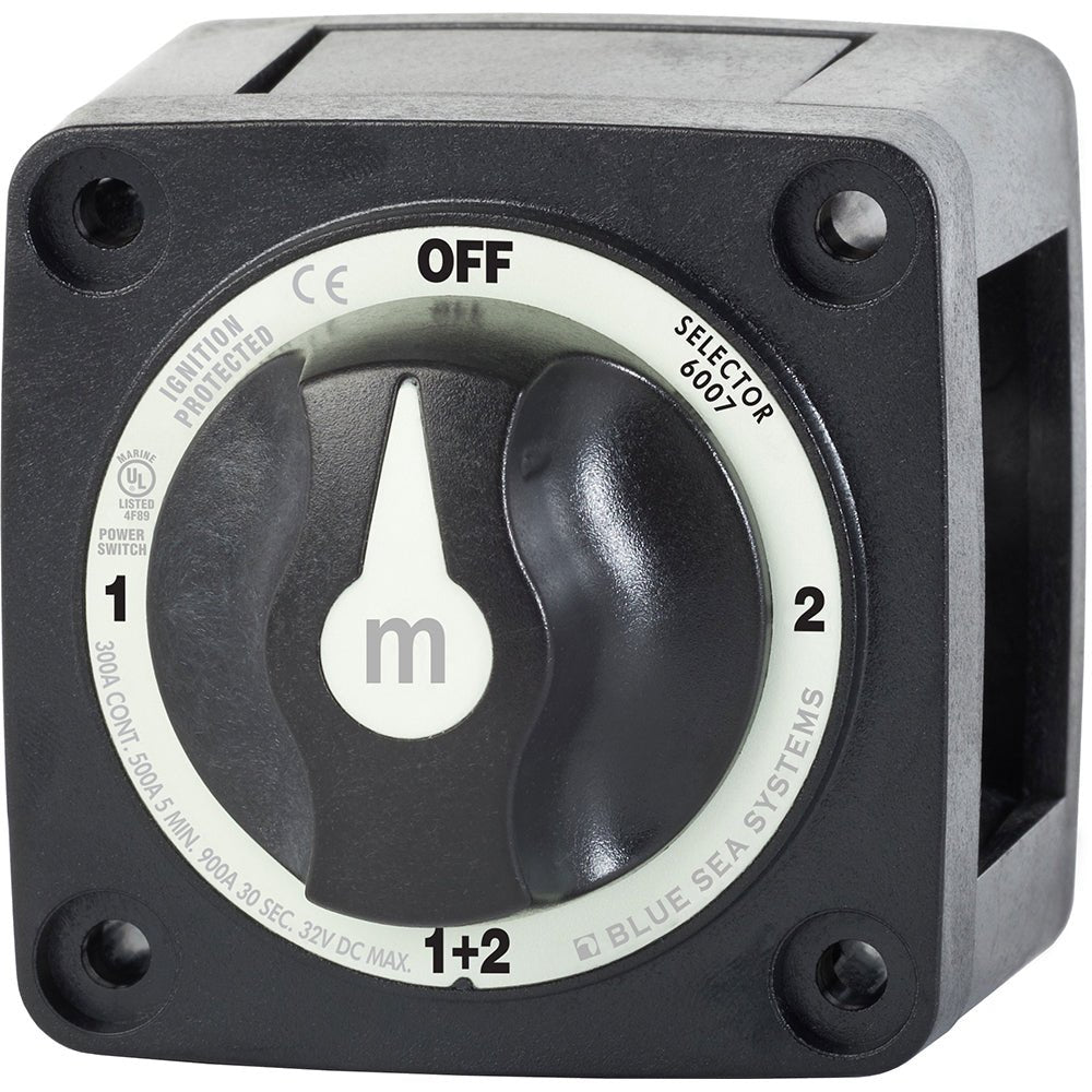 Blue Sea 6007200 Battery Switch Mini - 4 Position - Black - Marine Parts OnlyElectricalBlue Sea Systems