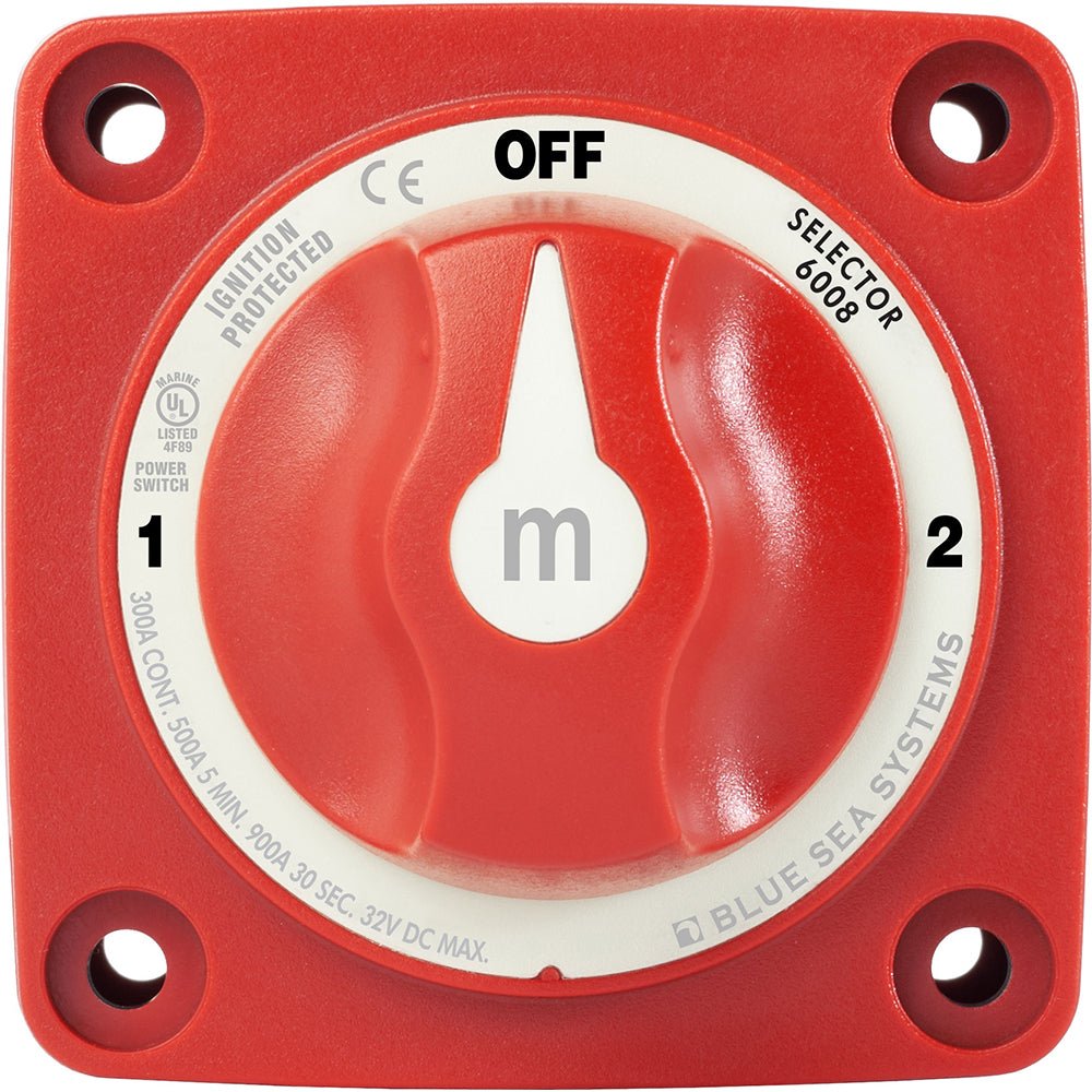Blue Sea 6008 M - Series Battery Switch 3 Position - Red - Marine Parts OnlyElectricalBlue Sea Systems