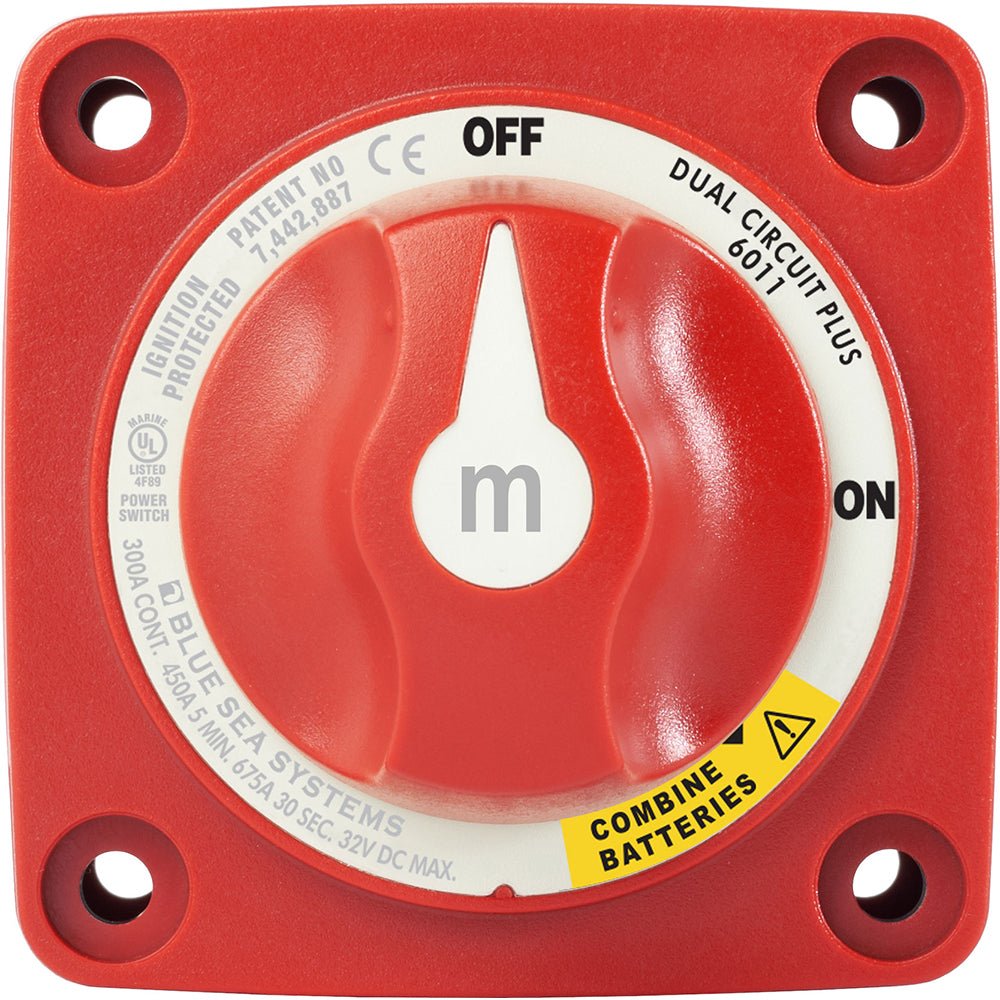 Blue Sea 6011 m - Series (Mini) Battery Switch Dual Circuit Plus - Marine Parts OnlyElectricalBlue Sea Systems