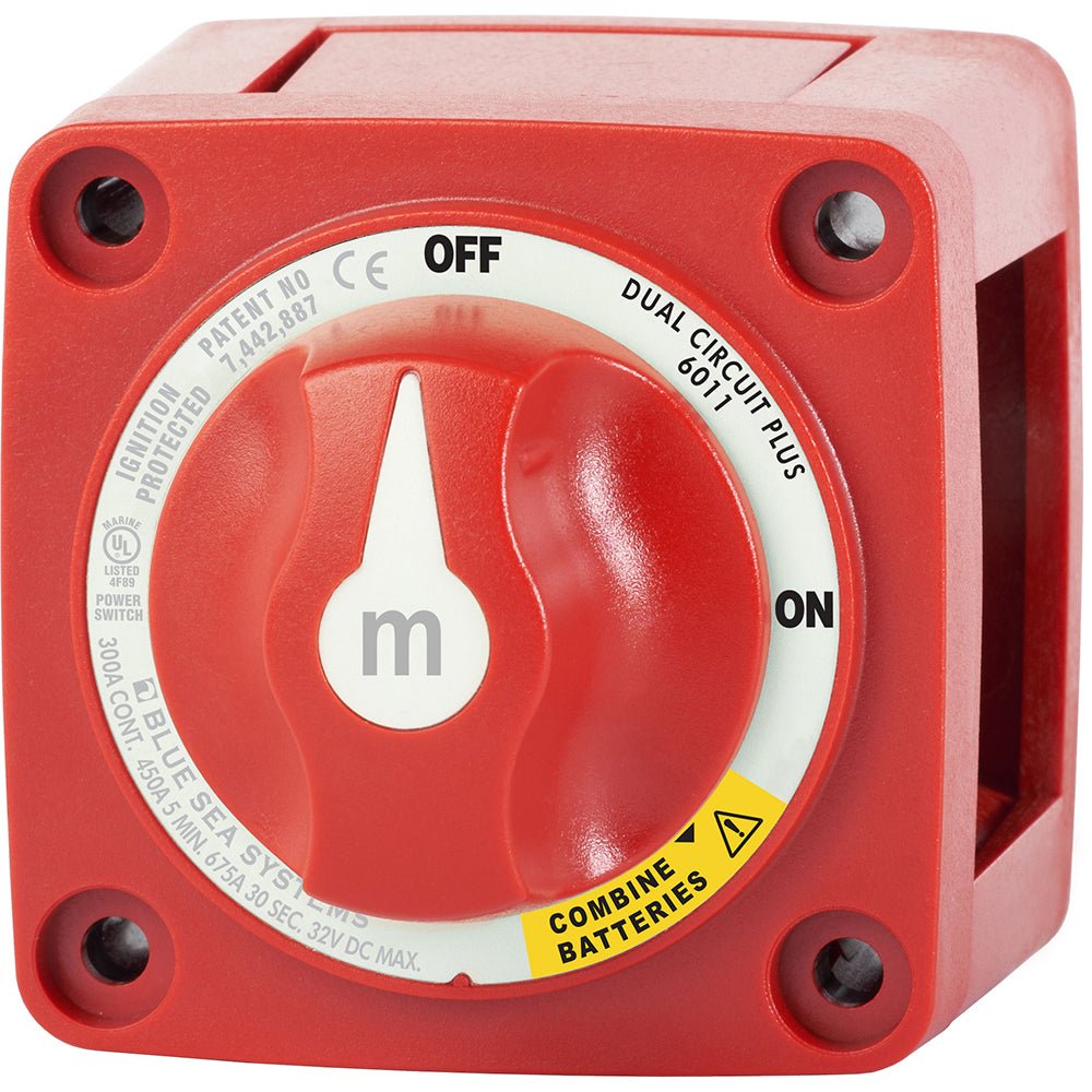 Blue Sea 6011 m - Series (Mini) Battery Switch Dual Circuit Plus - Marine Parts OnlyElectricalBlue Sea Systems