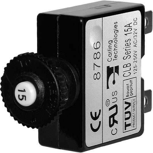 Blue Sea 7056 15A Push Button Thermal with Quick Connect Terminals - Marine Parts OnlyElectricalBlue Sea Systems