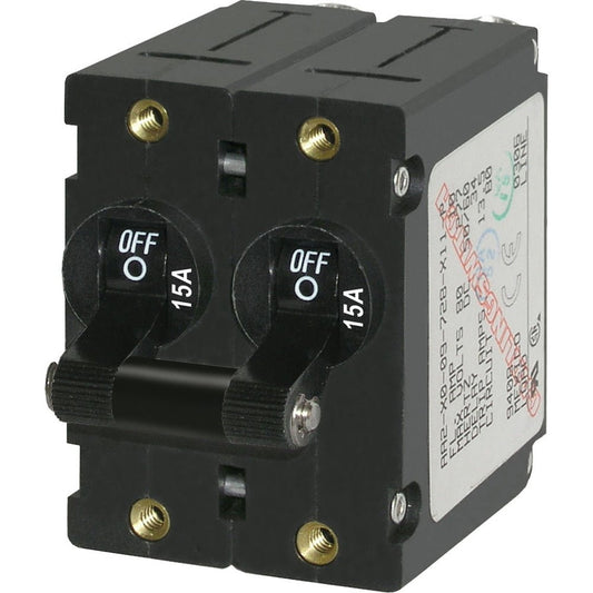 Blue Sea 7234 A - Series Double Pole Toggle - 15A - Black - Marine Parts OnlyElectricalBlue Sea Systems