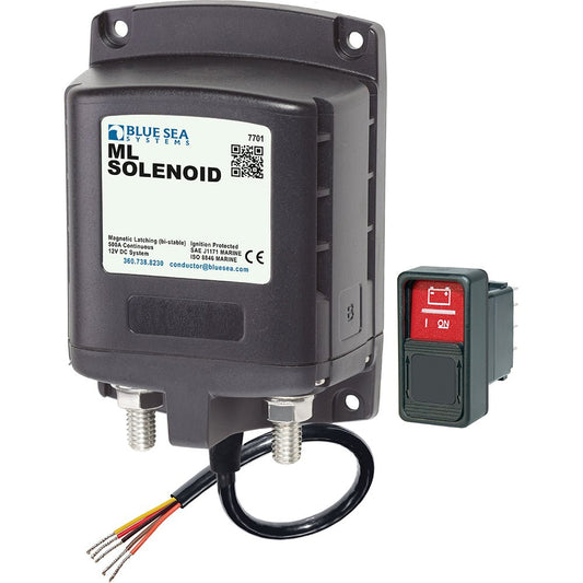 Blue Sea 7701 ML - Series Solenoid w/Contura Switch 12VDC - Marine Parts OnlyElectricalBlue Sea Systems