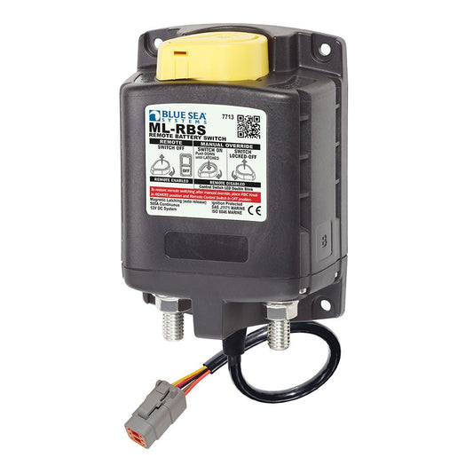 Blue Sea 7713100 ML - RBS Remote Battery Switch w/Manual Control Auto Release &amp; Deutsch Connector - 12V - Marine Parts OnlyElectricalBlue Sea Systems