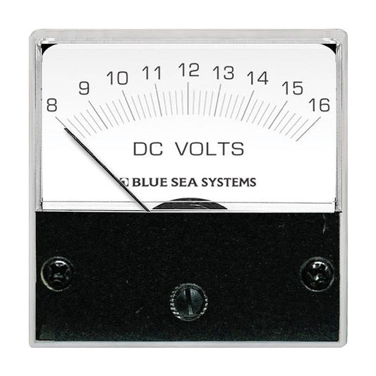 Blue Sea 8028 DC Analog Micro Voltmeter - 2" Face, 8 - 16 Volts DC - Marine Parts OnlyElectricalBlue Sea Systems