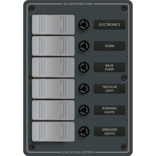 Blue Sea 8053 Slate Grey - 6 Position - Vertical - Marine Parts OnlyElectricalBlue Sea Systems