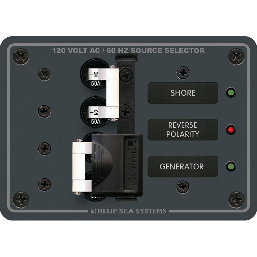 Blue Sea 8061 AC Toggle Source Selector 120V AC - 50AMP - Marine Parts OnlyElectricalBlue Sea Systems