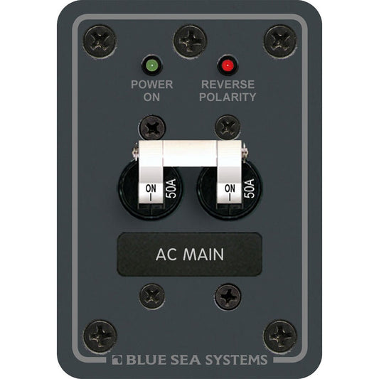 Blue Sea 8079 AC Main Only Circuit Breaker Panel - White Switches - Marine Parts OnlyElectricalBlue Sea Systems