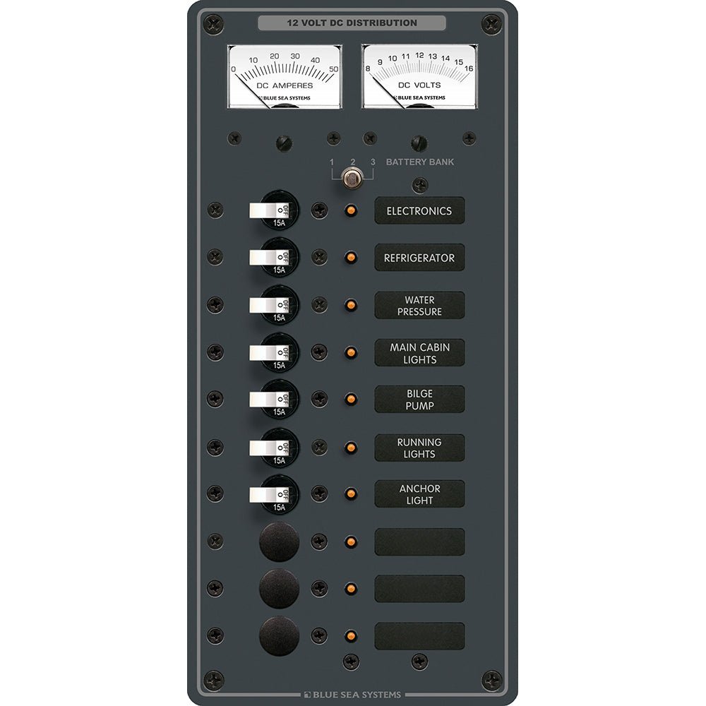 Blue Sea 8082 DC 10 Position Toggle Branch Circuit Breaker Panel - Marine Parts OnlyElectricalBlue Sea Systems
